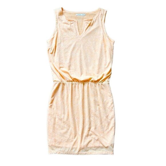 Athleta Vida Tiger Lily Orange Linen Blend Sleeveless Dress Medium - Picture 5 of 10